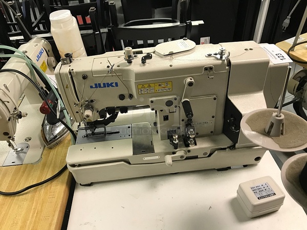 Juki LBH-783 Single Needle Lockstitch Buttonholing Industrial Machine Includes Table & Servo Motor, 115v 1ph, Tested & Working! - Image 3 of 4