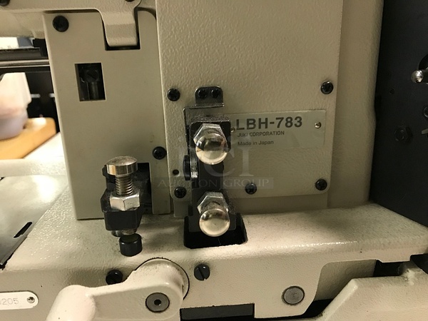 Juki LBH-783 Single Needle Lockstitch Buttonholing Industrial Machine Includes Table & Servo Motor, 115v 1ph, Tested & Working! - Image 4 of 4