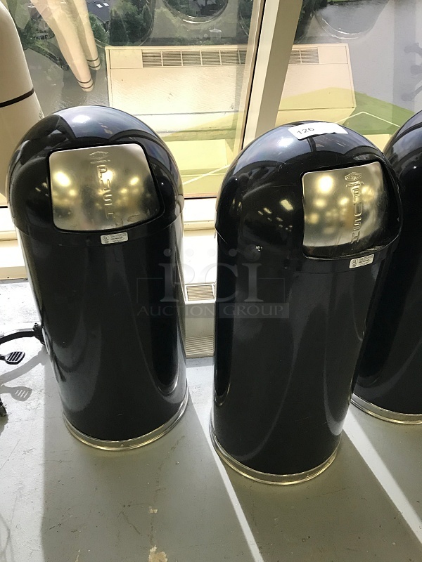 United Metal Receptacle Fire Fighter Pop-Top 15 Gallon Trash Cans (2x bid) - Image 1 of 2