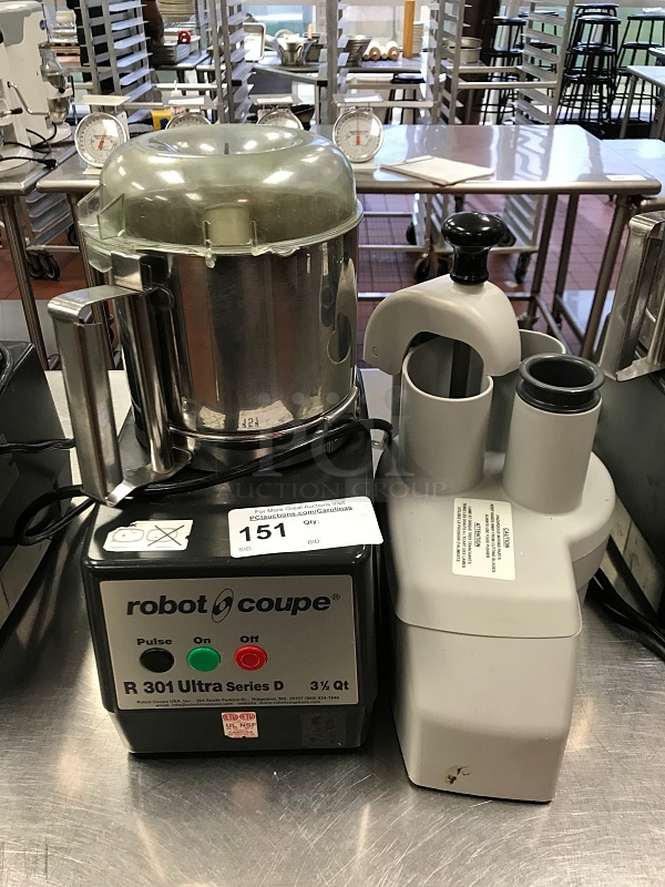 Robot Coupe R301 Ultra Series D 3 1/2 Qt Food Processor w/ Extra Bowl, 115v 1ph, Tested & Working! (See Video)