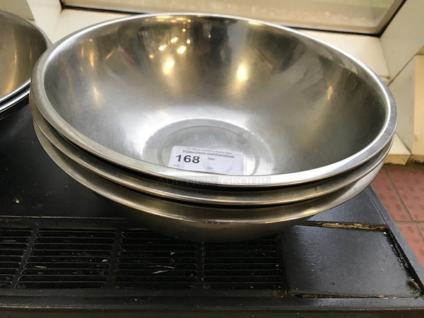 Five Stainless Steel Mixing Bowls