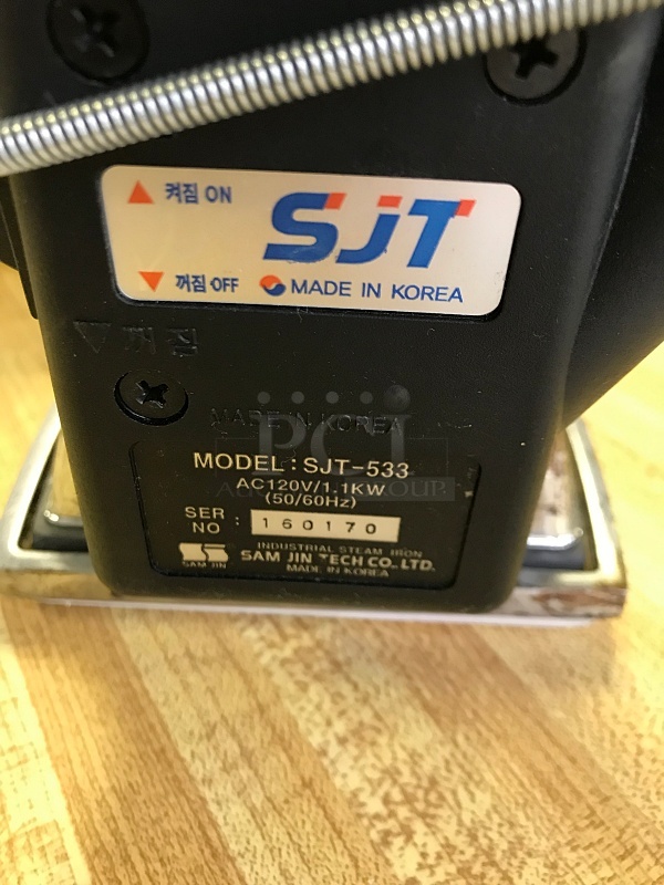 SJT SJT-533 Commercial Iron w/ Gravity Water Feed, 120v 1ph, Tested & Working! - Image 2 of 2