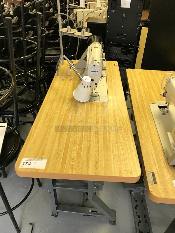 Juki DDL-8700 High-speed Single Needle Straight Lockstitch Industrial Sewing Machine w/ Table & Servo Motor, 115v 1ph, Tested & Working!