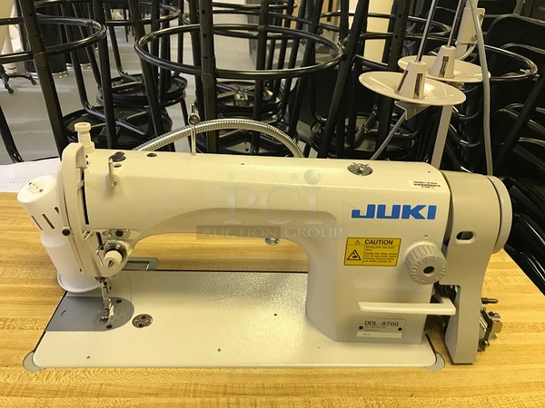 Juki DDL-8700 High-speed Single Needle Straight Lockstitch Industrial Sewing Machine w/ Table & Servo Motor, 115v 1ph, Tested & Working! - Image 2 of 3