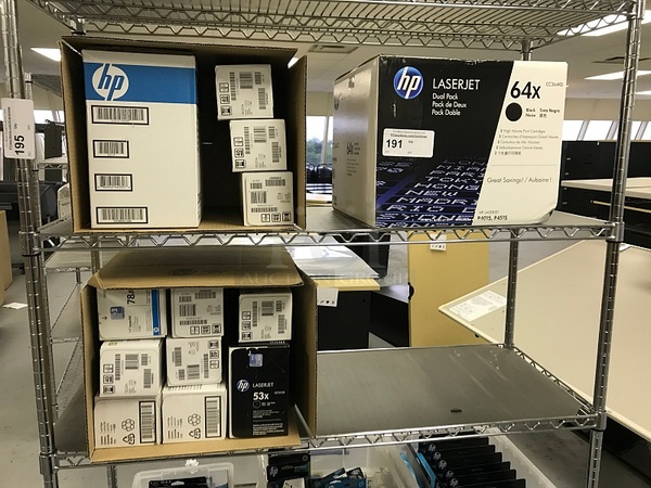 Three Boxes of Assorted HP Toner Ink Cartridges