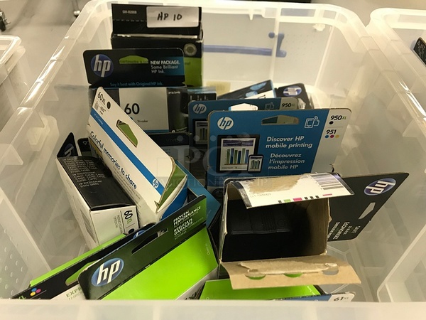 Three Totes of Assorted HP Toner Ink Cartridges - Image 4 of 5