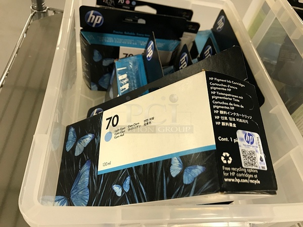 Three Totes of Assorted HP Toner Ink Cartridges - Image 5 of 5