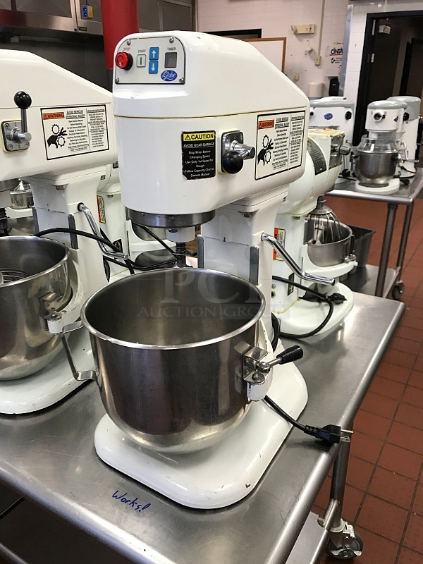 Globe SP8 8 Qt Vertical Countertop Mixer, 3 Speeds & Digital Timer, 120v 1ph, Tested & Working! (See Video)