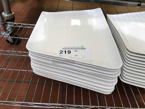 COOL! One Dozen White Porcelain Serving Platters