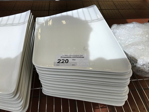 COOL! One Dozen White Porcelain Serving Platters