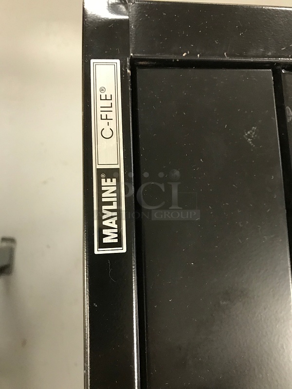 Mayline C-File Black Metal Five Drawer Plans / Maps Filing Cabinet - Image 2 of 2