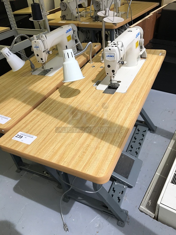 Juki DDL-8700 High-speed Single Needle Straight Lockstitch Industrial Sewing Machine w/ Table & Servo Motor, 115v 1ph, Tested & Working! - Image 1 of 3