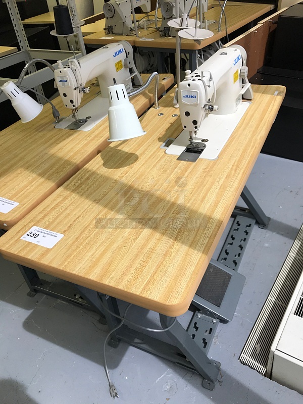 Juki DDL-8700 High-speed Single Needle Straight Lockstitch Industrial Sewing Machine w/ Table & Servo Motor, 115v 1ph, Tested & Working!