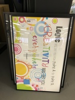 Five Motivational Framed Office Posters