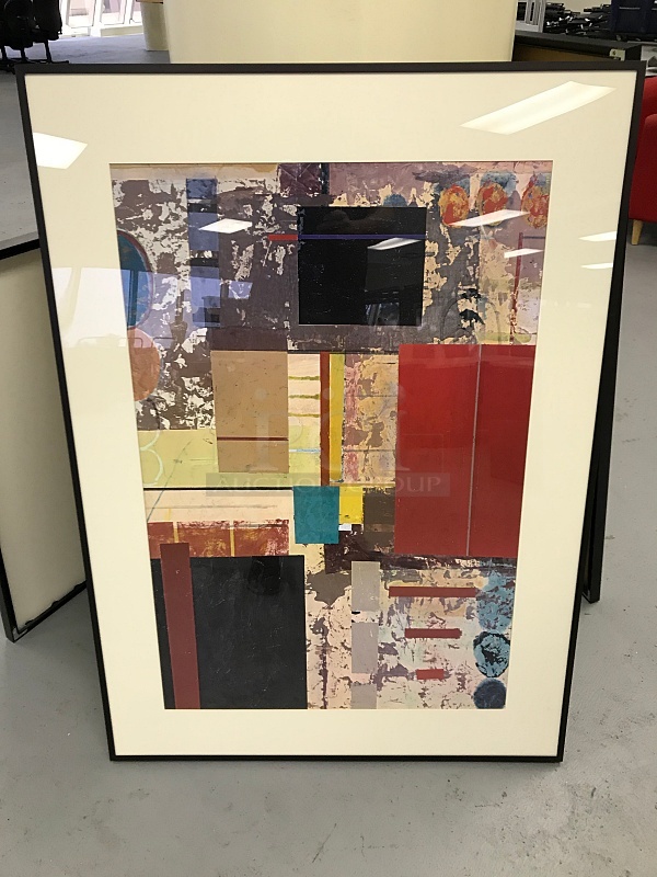 Two Framed Abstract Art Poster Prints - Image 2 of 2