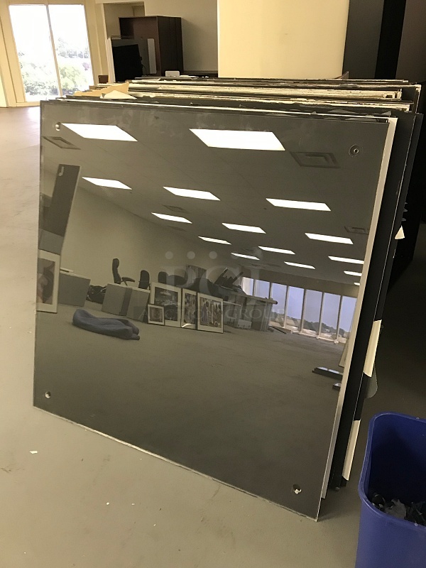 Six Wall Hung Plexiglass Display Boards