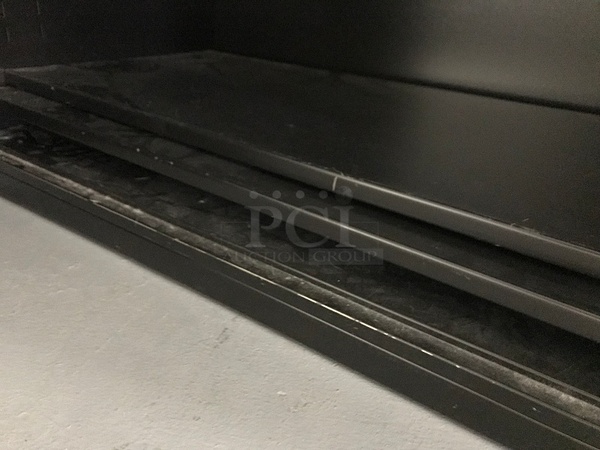 Black Metal Book Shelf w/ Three Shelves - Image 2 of 2