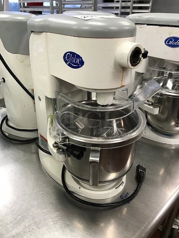 Globe SP5 Aluminum Gear Driven 5 Qt Commercial Countertop Mixer, Includes Attachments, 115v 1ph, Tested & Working! (See Video) - Image 1 of 3