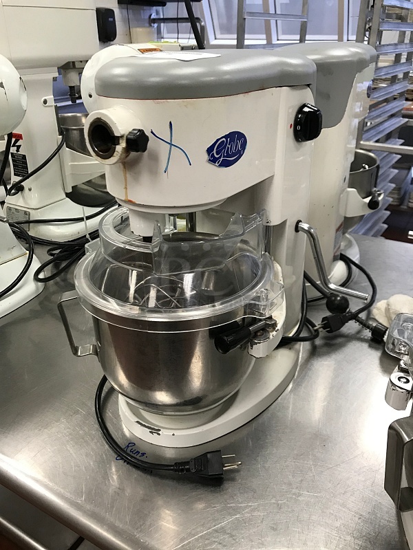 Globe SP5 Aluminum Gear Driven 5 Qt Commercial Countertop Mixer, Includes Attachments, 115v 1ph, Tested & Working! (See Video) - Image 2 of 3