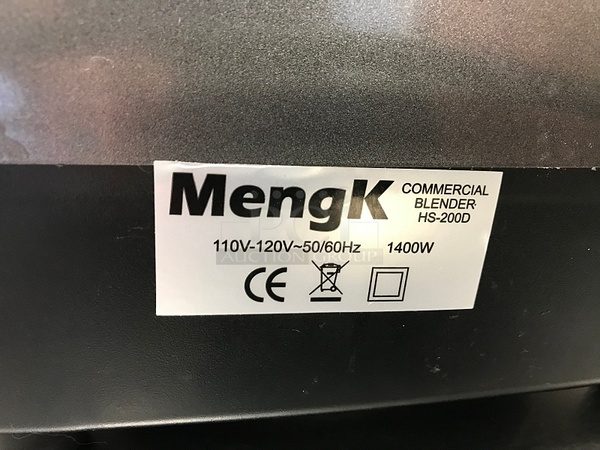 MengK Variable Speed Blender w/ Timer & Pulse Mode, 115v 1ph, Tested & Working! (See Video) - Image 3 of 3