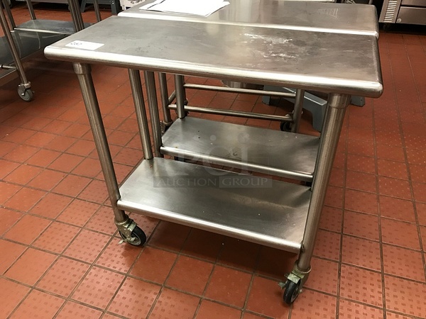 Stainless Steel Work table w/ Under Shelf on Casters