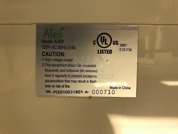 Alen A350 HEPA-Fresh Ionizer Air Purifier, 115v 1ph, Tested & Working! - Image 3 of 3