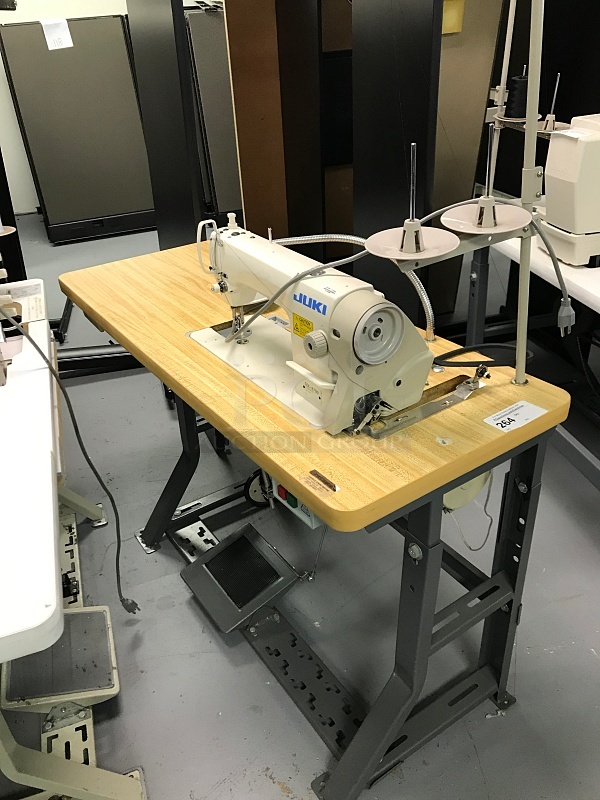 Juki DDL-8700 High-speed Single Needle Straight Lockstitch Industrial Sewing Machine w/ Table & Servo Motor, 115v 1ph, Tested & Working!