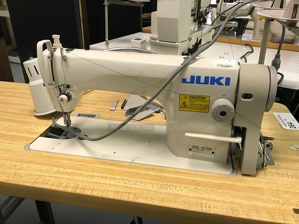 Juki DDL-8700 High-speed Single Needle Straight Lockstitch Industrial Sewing Machine w/ Table & Servo Motor, 115v 1ph, Tested & Working! - Image 2 of 3