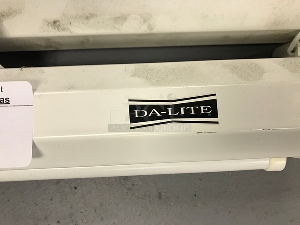 Wall Mounted Da-Lite Pull Down Projector Screen - Image 2 of 2