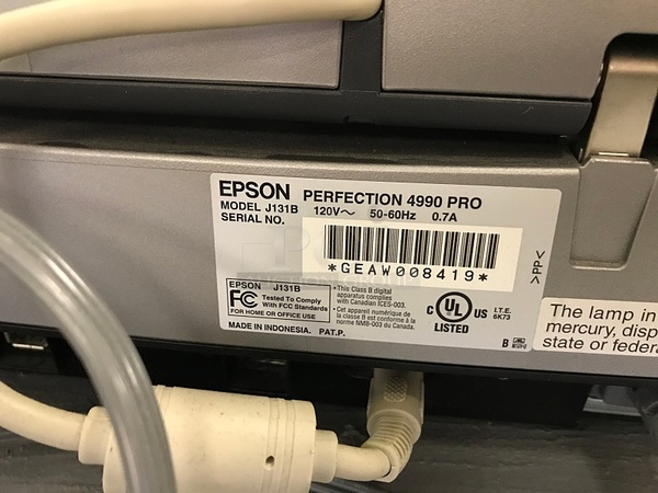 Epson Perfection 4990 Pro Scanner, 115v 1ph, Tested & Working! - Image 3 of 3