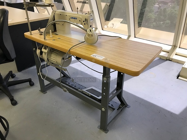 Juki DDL-8700 High-speed Single Needle Straight Lockstitch Industrial Sewing Machine w/ Table & Servo Motor, 115v 1ph, Tested & Working! - Image 2 of 4