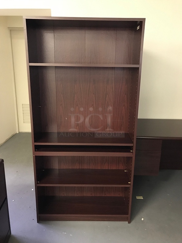 VERY NICE! HON Executive Wooden Office Furniture, Desk, Credenza & Book Shelf - Image 4 of 4