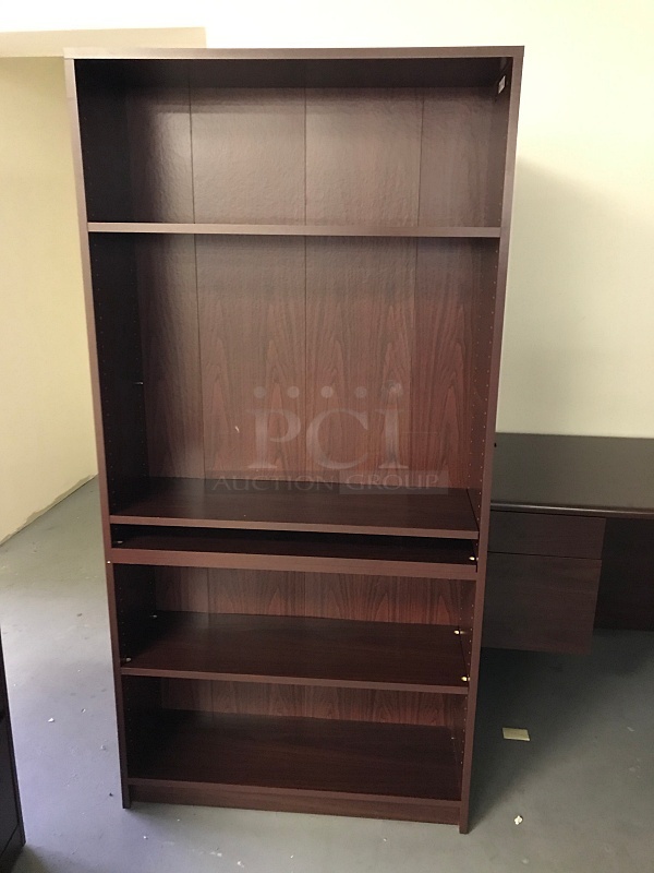 HON Wooden Desk & Book Shelf - Image 2 of 2