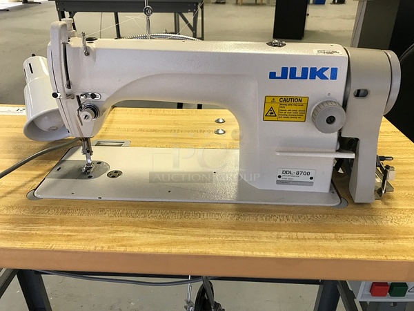 Juki DDL-8700 High-speed Single Needle Straight Lockstitch Industrial Sewing Machine w/ Table & Servo Motor, 115v 1ph, Tested & Working! - Image 2 of 3
