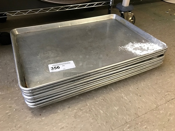 Nine Full Size Aluminum Sheet Pans