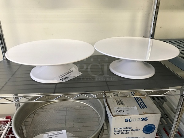 Two Plastic Rotating Cake Decoration Stands - Image 1 of 2