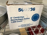 Partial Box of 8" Cambridge Round Paper Doilies