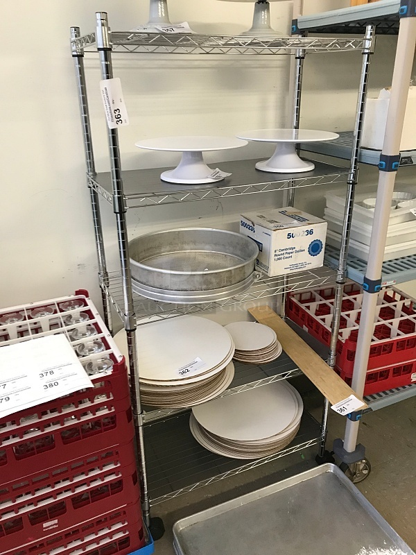 Chrome Metro Storage Rack w/ Five Shelves on Casters - Image 1 of 1