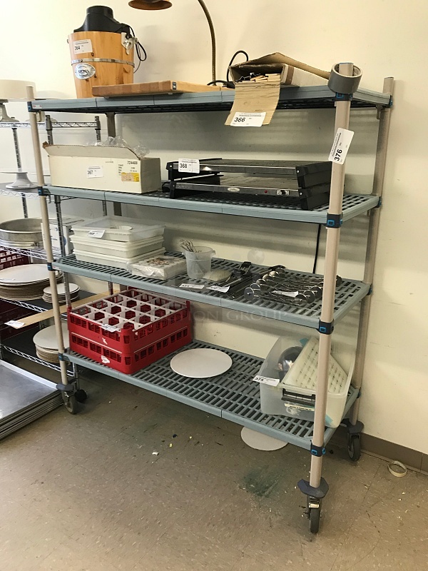 Metro Max Q Storage Rack w/ Five Shelves on Casters