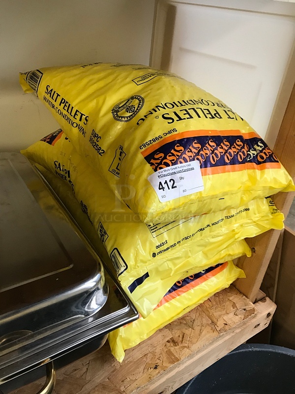 Four Bags of Sysco Water Conditioning Salt Pellets (Can be used w/ Lot 55) - Image 1 of 1