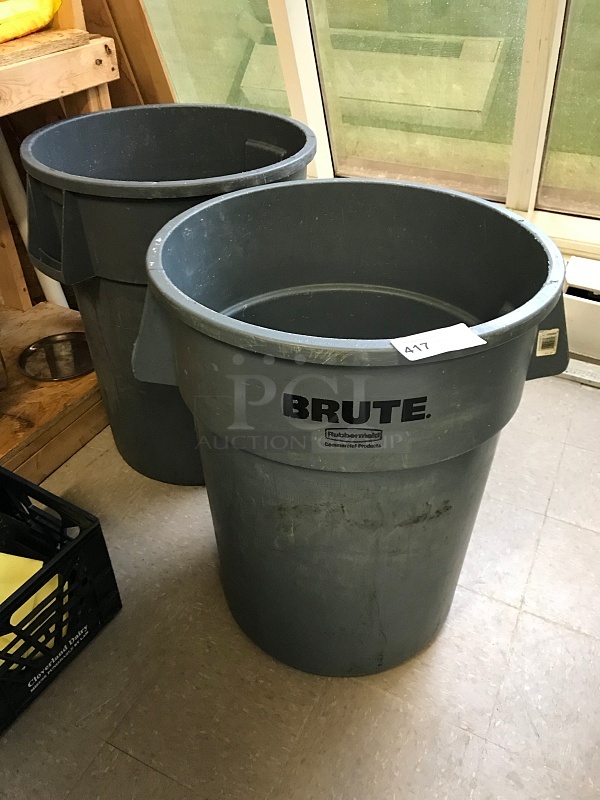 Two Brute Trash Cans