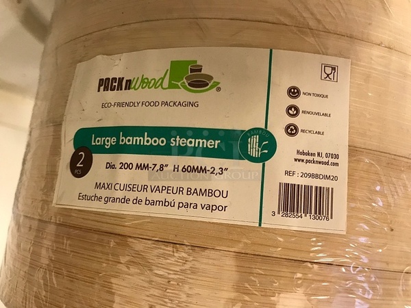 Two Large Bamboo Steamer Baskets - Image 2 of 2