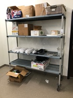 Metro Max Q Storage Rack w/ Four Shelves on Casters