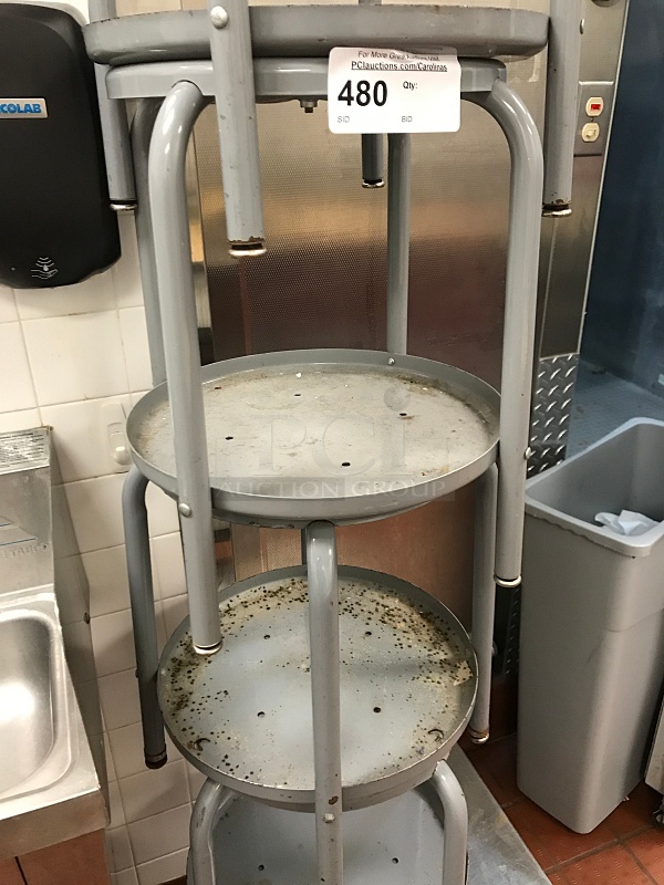Five Metal Stools - Image 2 of 2