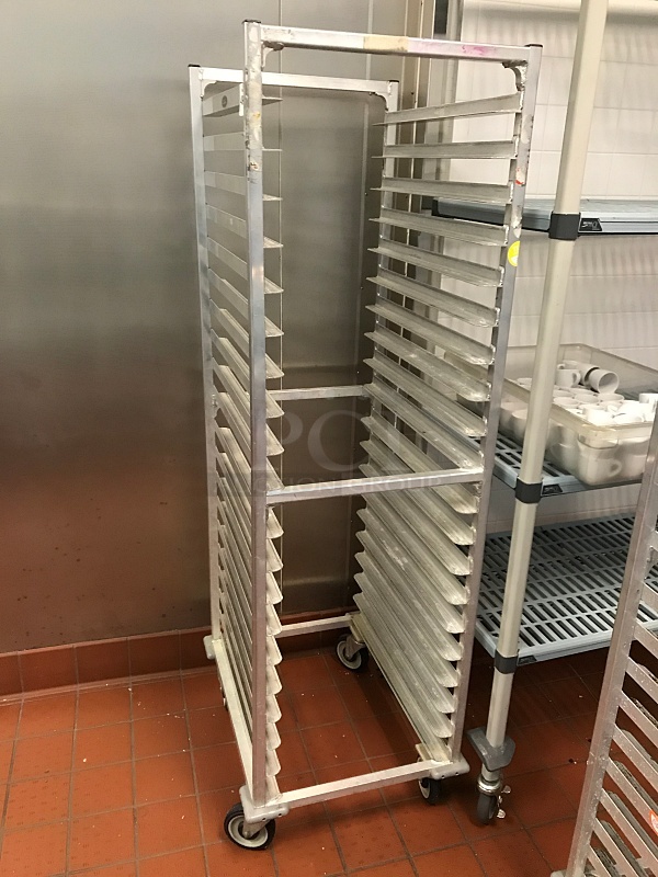 Welded Aluminum Bakers Speed Rack on Casters