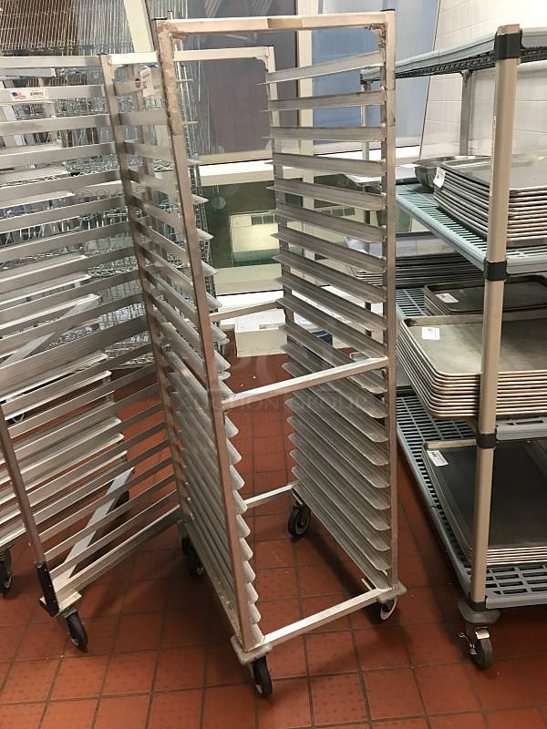 Welded Aluminum Bakers Speed Rack on Casters