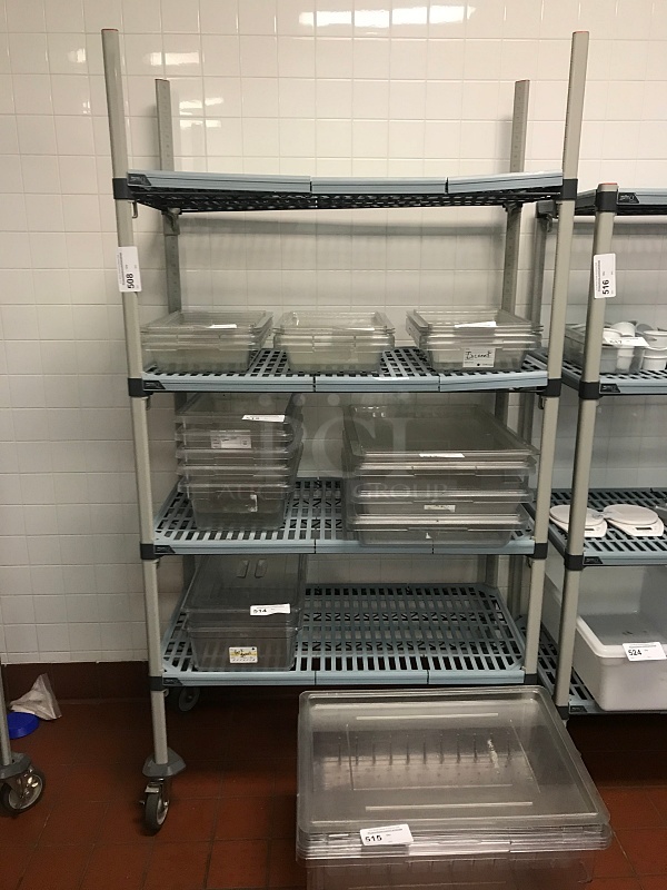 Metro Max Q Storage Rack w/ Four Shelves on Casters