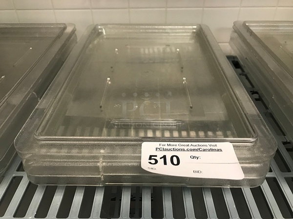 Clear Plastic Salad Bins w/ Lids - Image 1 of 1