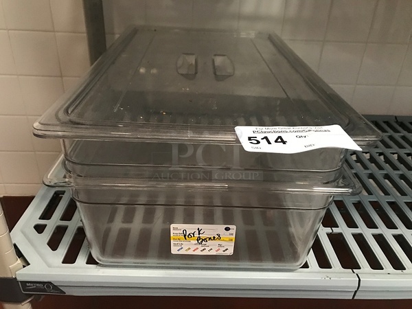 Clear Plastic Ingredient Bins w/ Lids