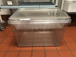 Clear Plastic Ingredient Bins w/ Lids & Strainer